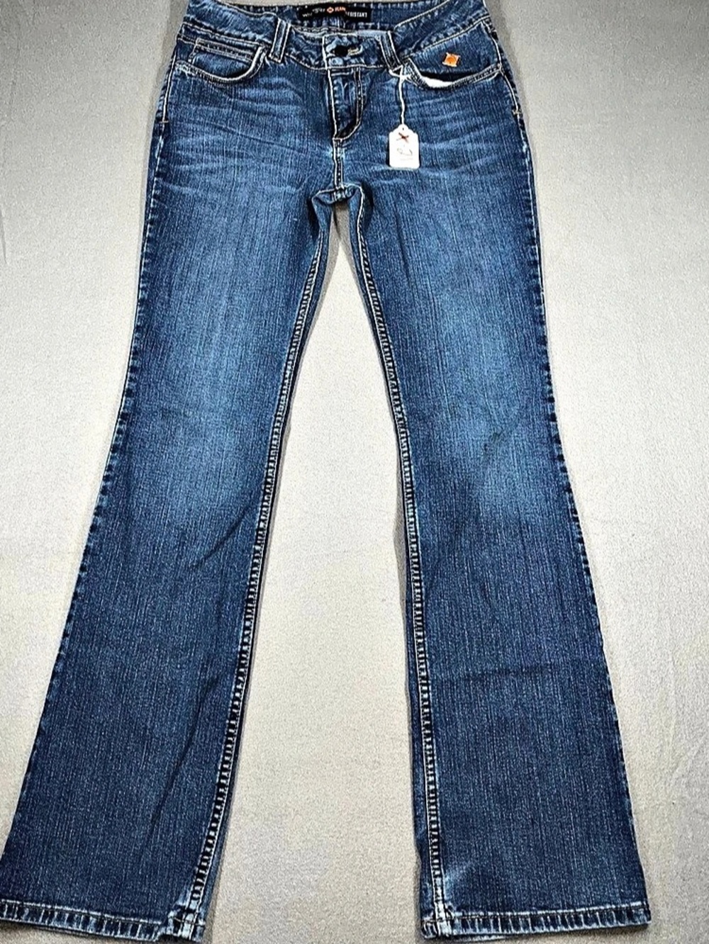 Wrangler FR Flame Resistant Bootcut Jeans in Blue Size 9 X 34